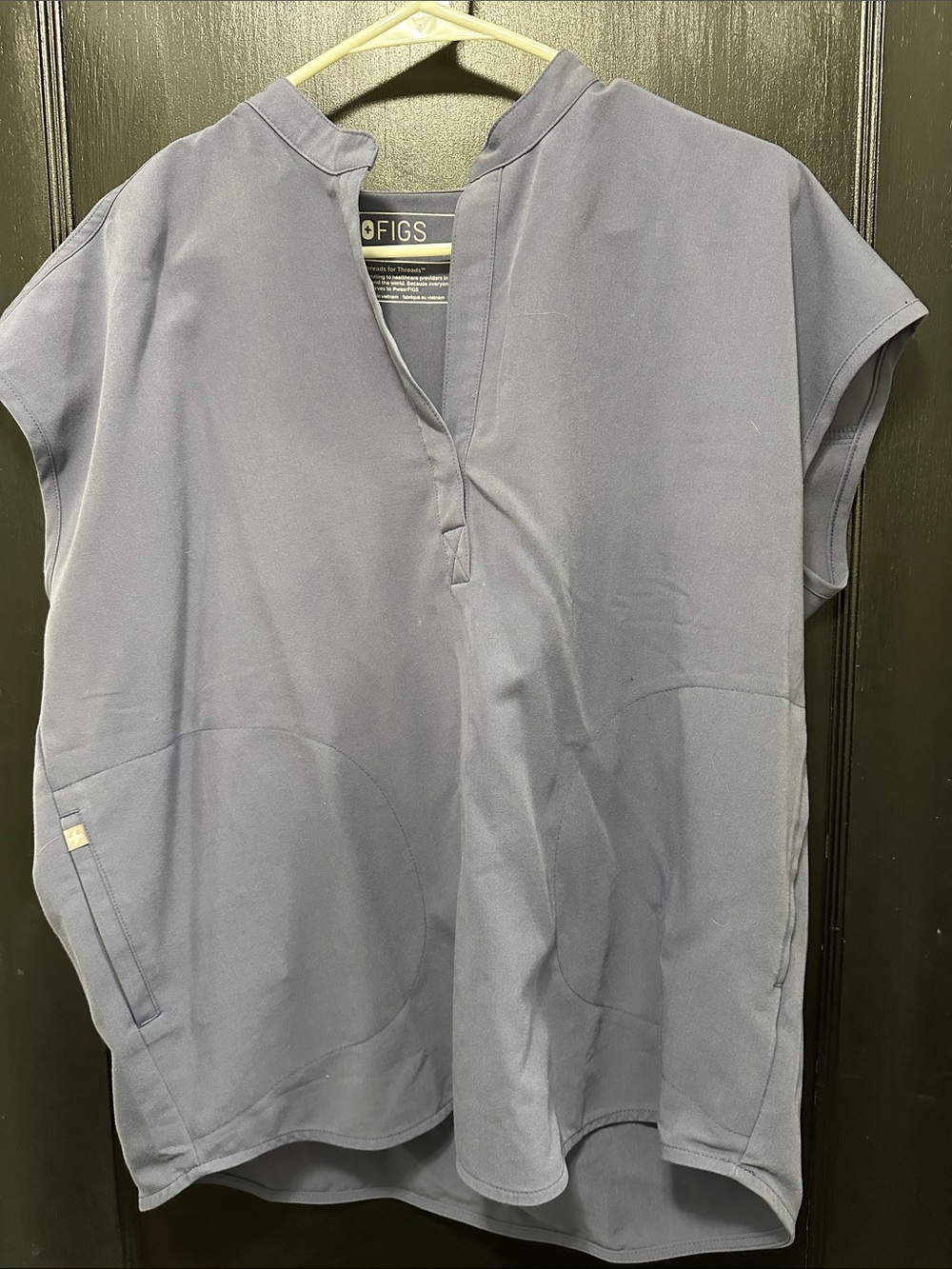 FIGS Navy Slate Blue V-Neck Medical Top